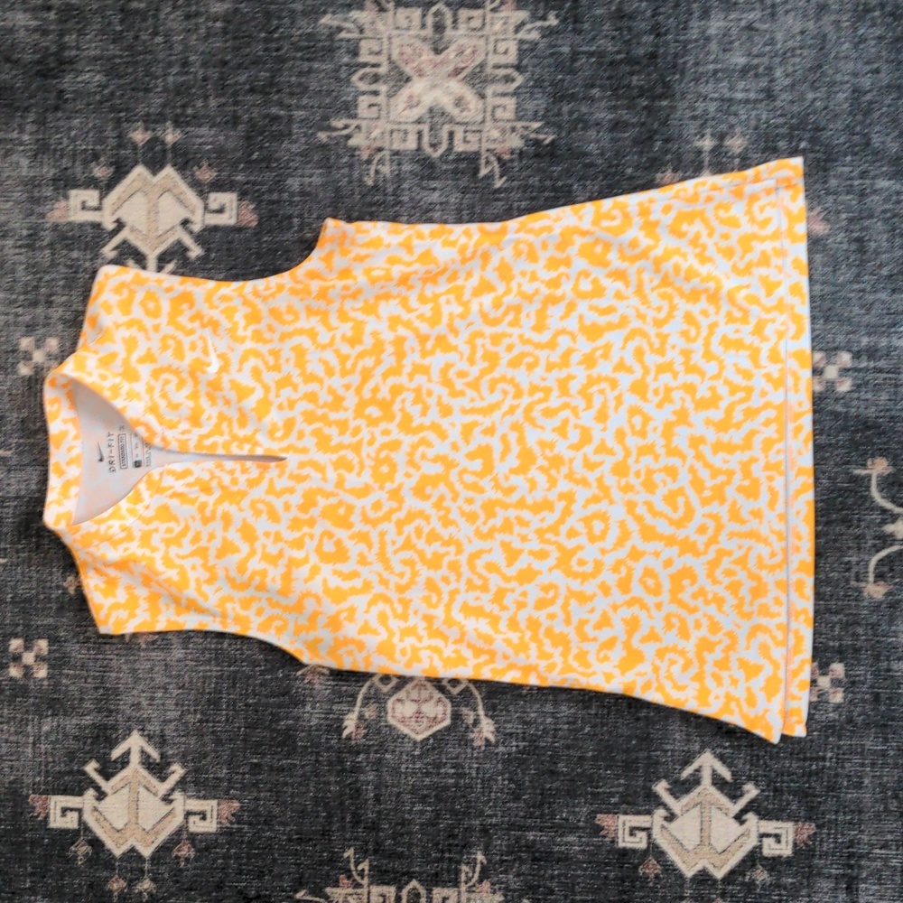 Nike golf xs polo neon orange cheetah print